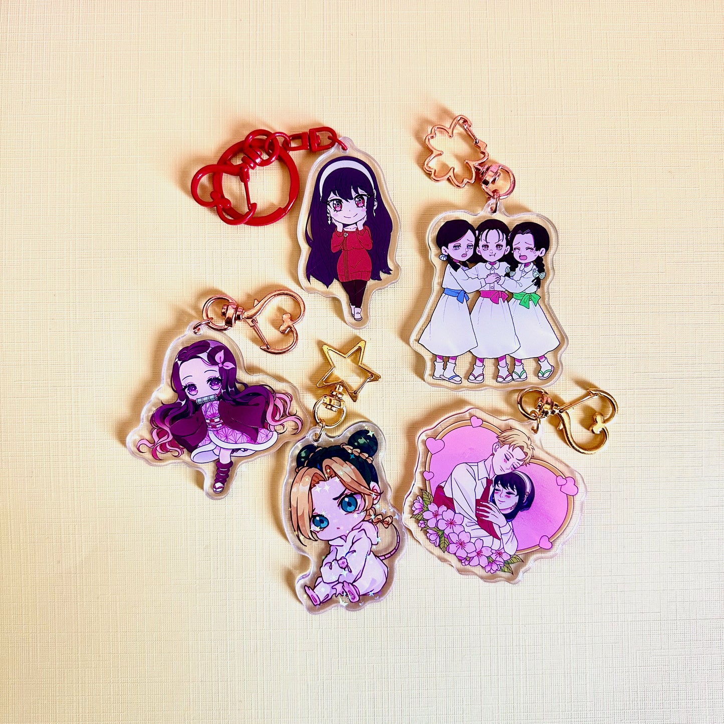 CUTIE ACRYLIC KEYCHAINS