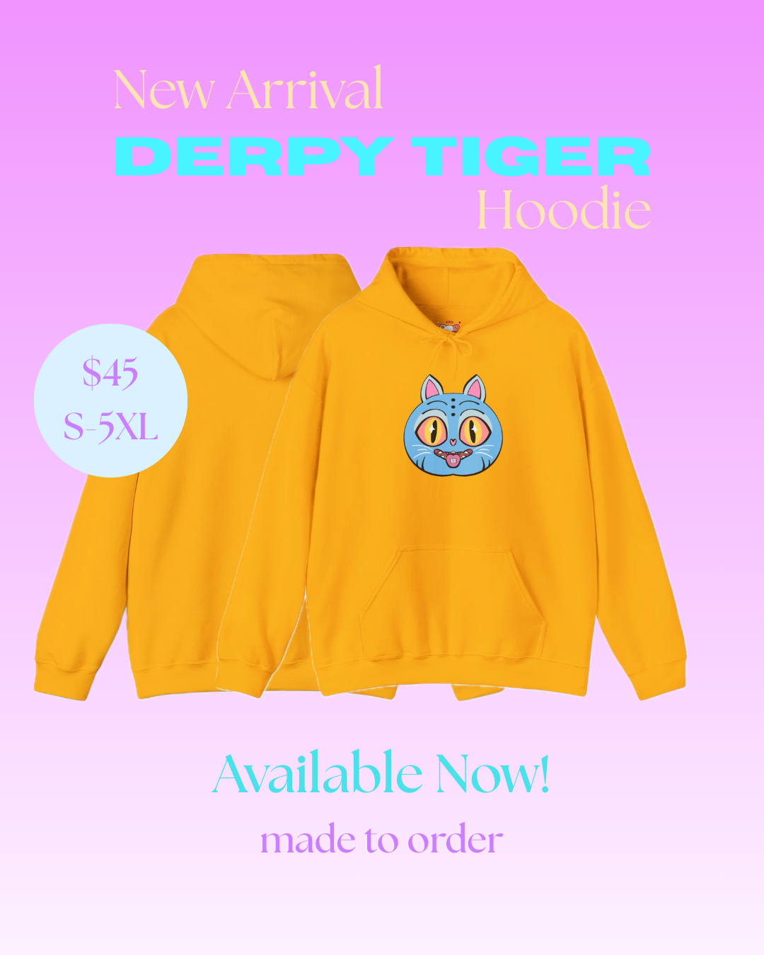 Derpy Tiger - Unisex Heavy Blend™ Hooded Sweatshirt (POD)