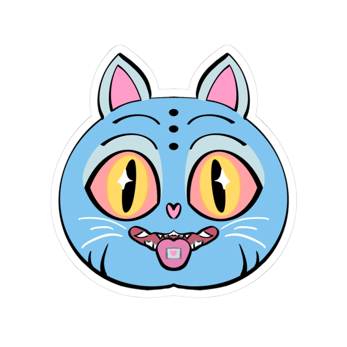 Derpy Tiger - Kiss-Cut Stickers (POD)